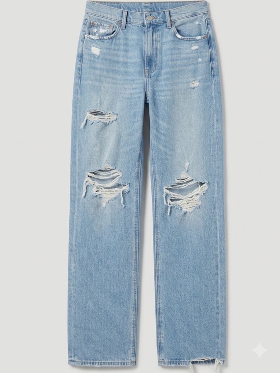 American Eagle Outfitters Denim - American Eagle Outfitters Light Blue Distressed baggy jeans women’s size 4